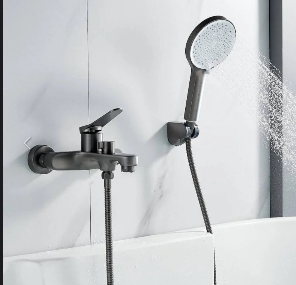 Смеситель для ванны Shevanik S6202T, латунь, цвет серый купить,NaN
