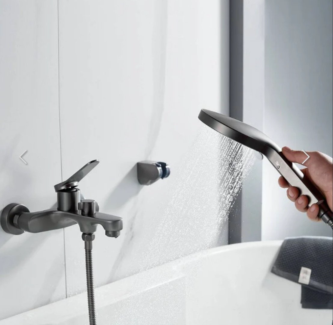Смеситель для ванны Shevanik S6202T, латунь, цвет серый купить,NaN