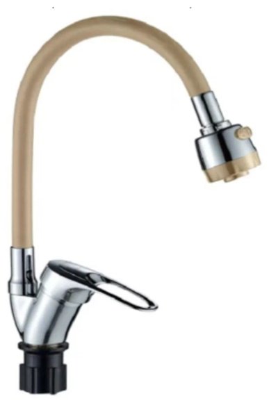 Смеситель с гибким изливом Rainsberg R3193FE-6., силумин, цвет бежевый, хром - ForteMarket Смеситель с гибким изливом Rainsberg R3193FE-6., силумин, цвет бежевый, хром купить,30400