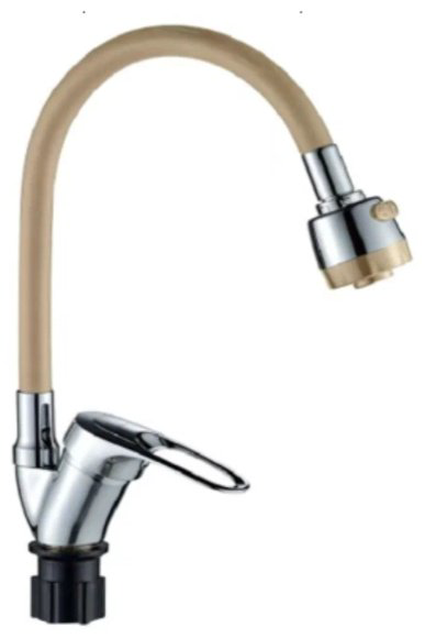 Смеситель с гибким изливом Rainsberg R3193FE-6., силумин, цвет бежевый, хром - ForteMarket Смеситель с гибким изливом Rainsberg R3193FE-6., силумин, цвет бежевый, хром купить,30400
