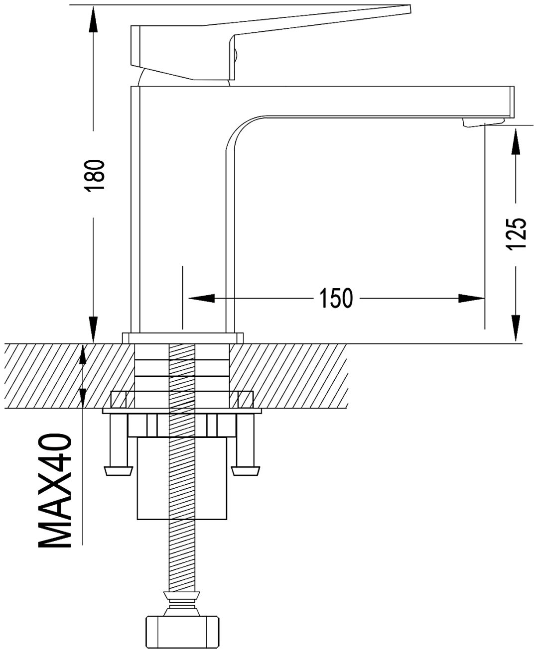 Смеситель Shevanik S6901T, латунь, цвет стальной купить,NaN