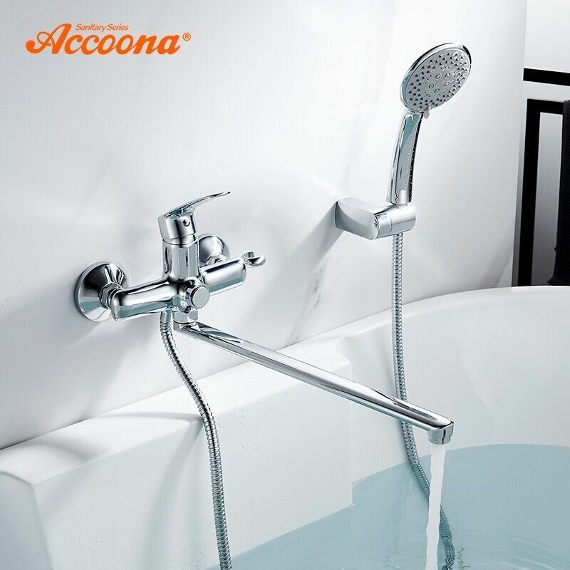 Смеситель для ванны Accoona A76117, латунь, цвет хром купить,NaN