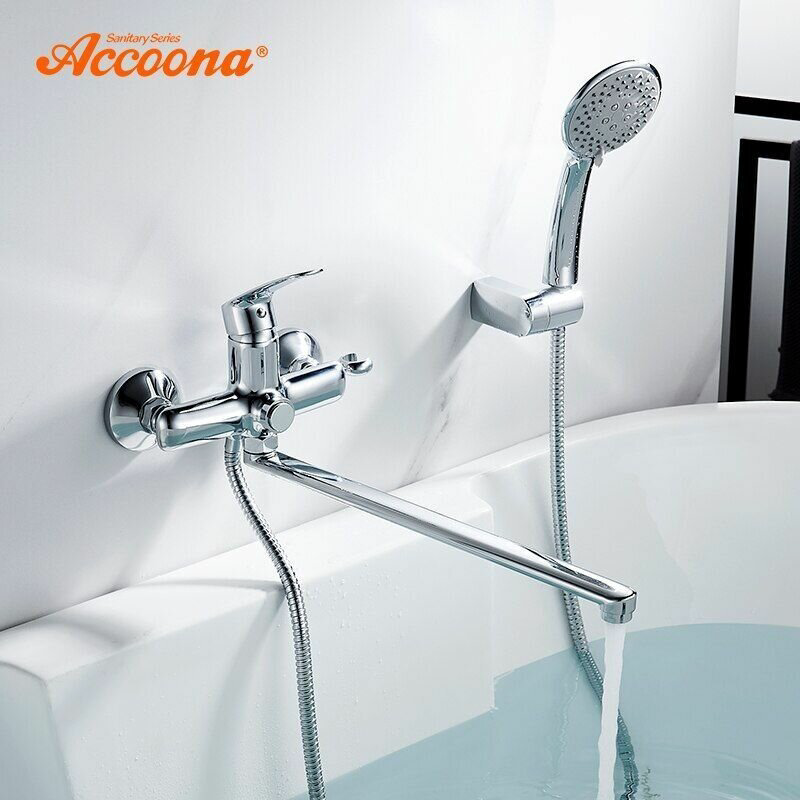 Смеситель для ванны Accoona A76117, латунь, цвет хром купить,NaN