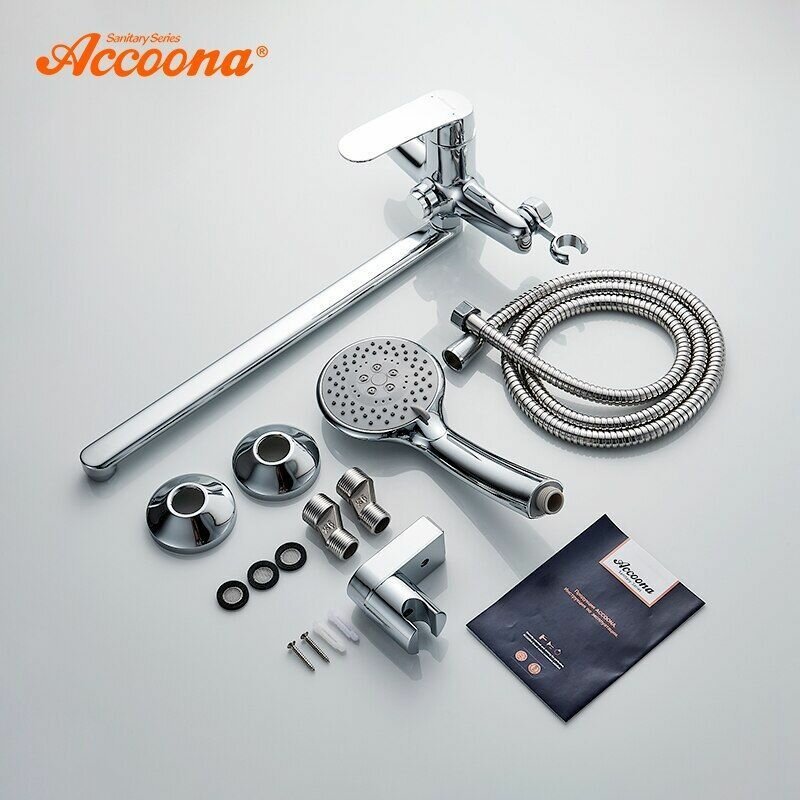 Смеситель для ванны Accoona A76117, латунь, цвет хром купить,NaN