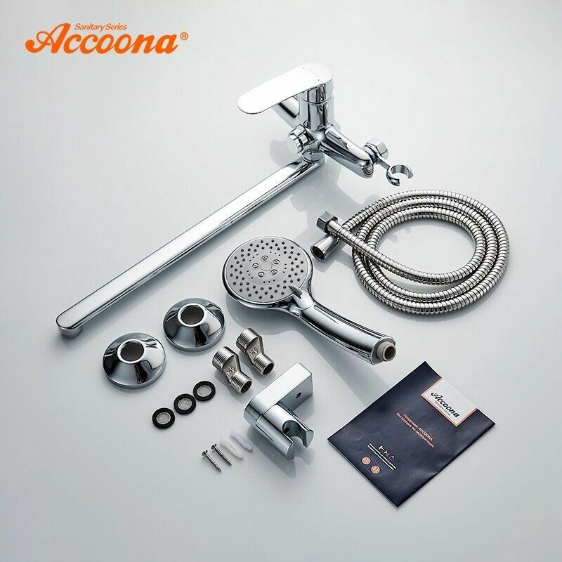 Смеситель для ванны Accoona A76117, латунь, цвет хром купить,NaN