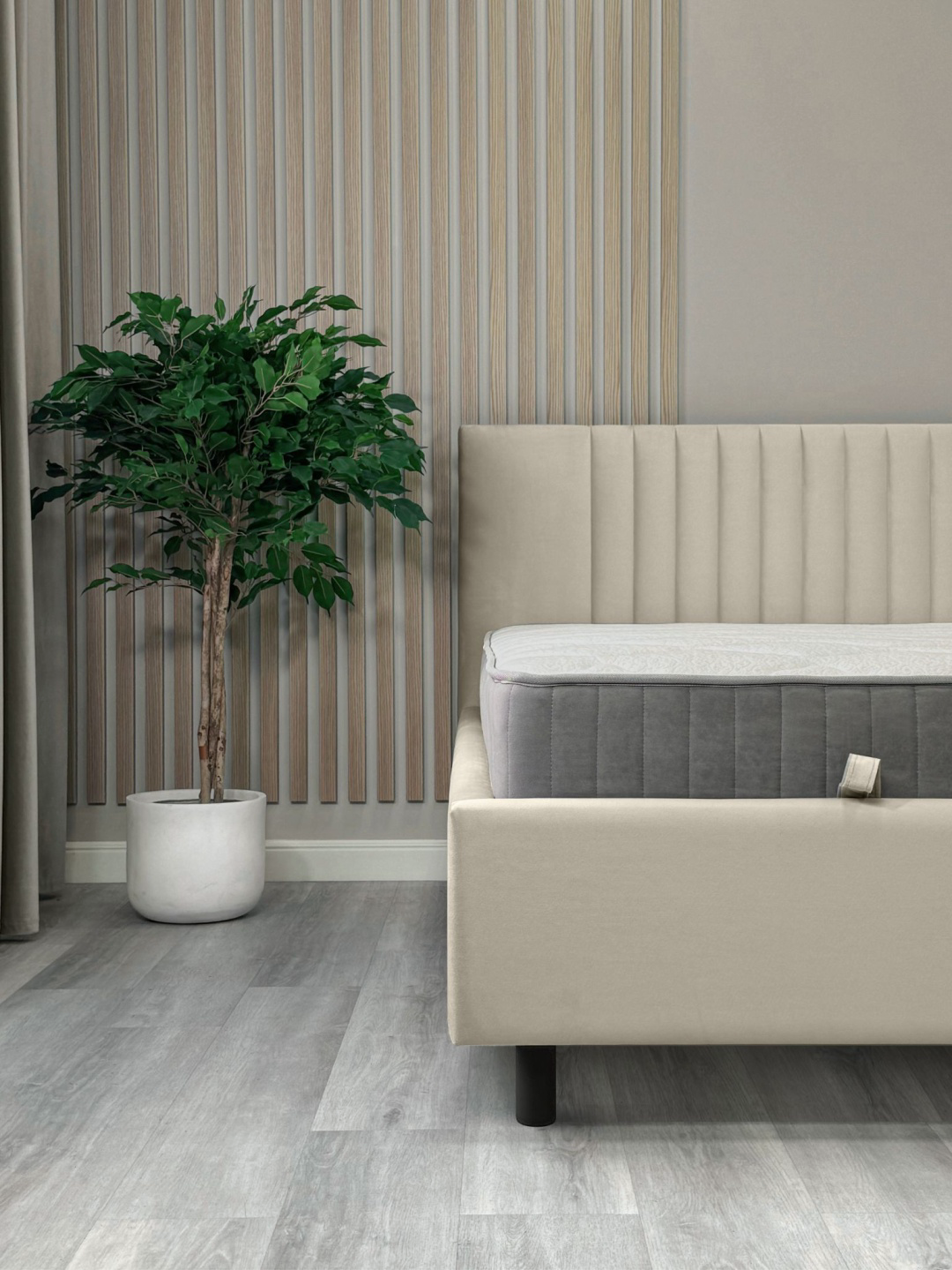 Кровать Мебель Азии Silvia 200х180х112см бежевый купить,NaN