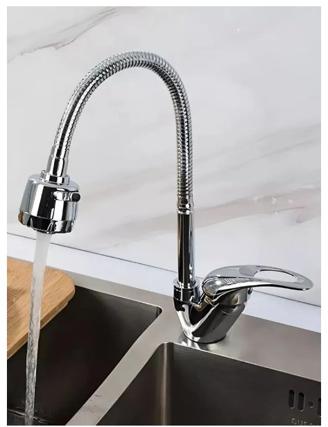 Смеситель с гибким изливом Potato P58211, латунь, цвет хром купить,30900
