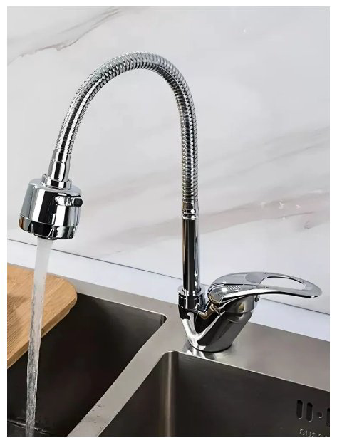 Смеситель с гибким изливом Potato P58211, латунь, цвет хром купить,30900