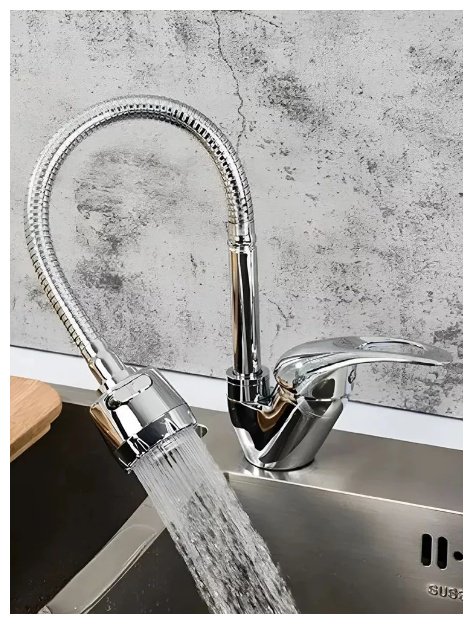 Смеситель с гибким изливом Potato P58211, латунь, цвет хром купить,30900