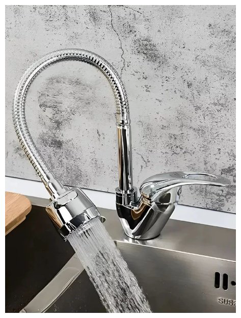 Смеситель с гибким изливом Potato P58211, латунь, цвет хром купить,30900