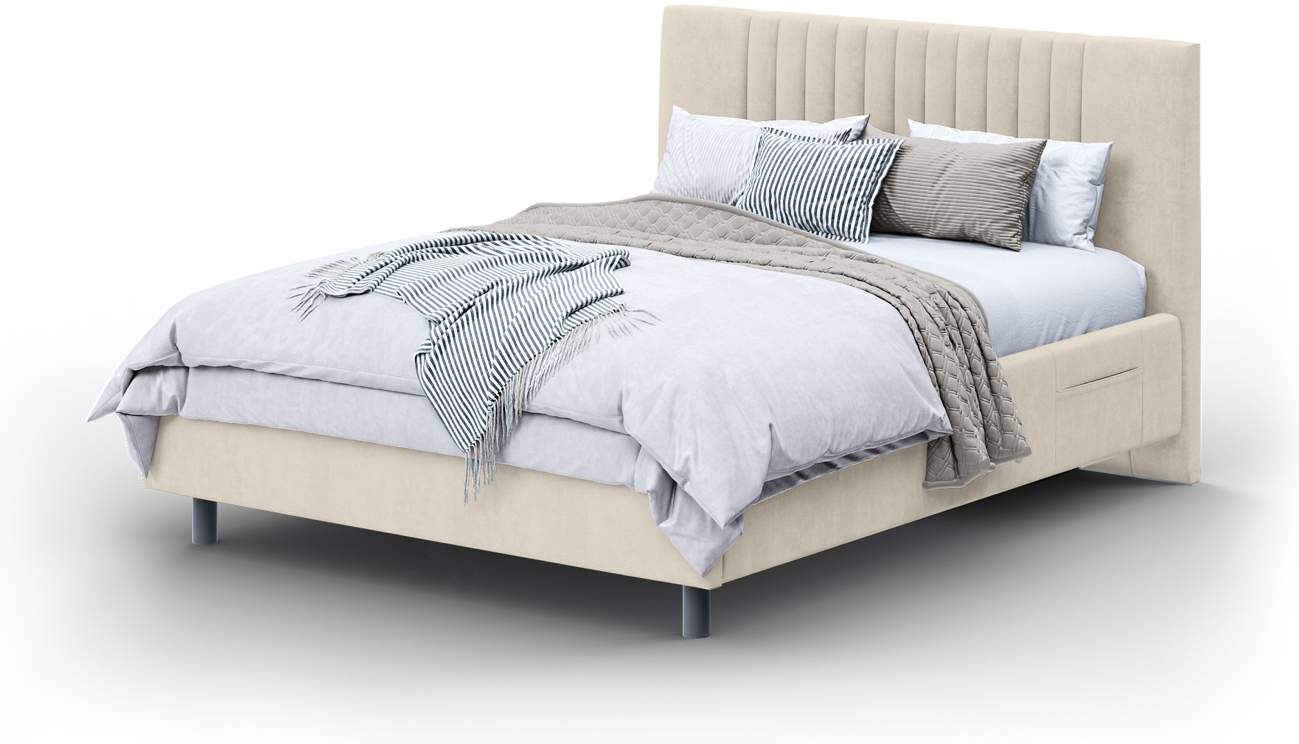 Кровать Мебель Азии Silvia 200х180х112см бежевый купить,NaN