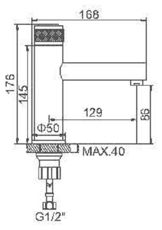 Смеситель для раковины (умывальника) Accoona A90121AW, однозахватный купить,NaN