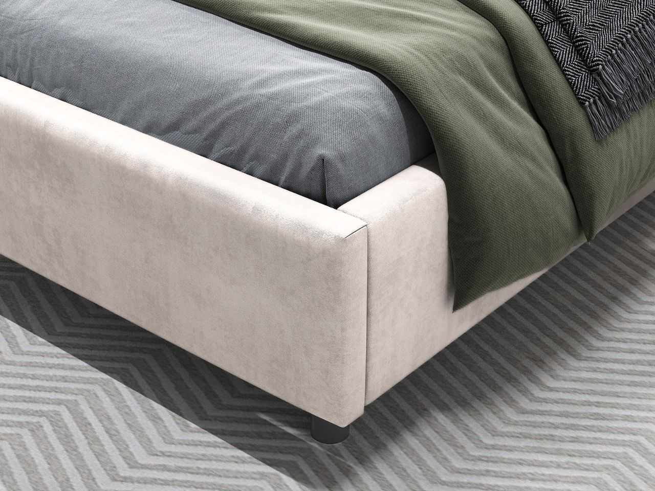 Кровать Мебель Азии Silvia 200х180х112см бежевый купить,NaN