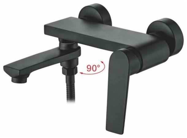 Смеситель для ванны Accoona A63125F, латунь, цвет черный купить,NaN