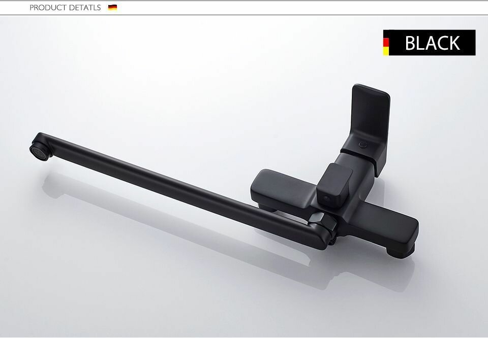 Смеситель для ванны Accoona A71126F, латунь, цвет черный купить,NaN