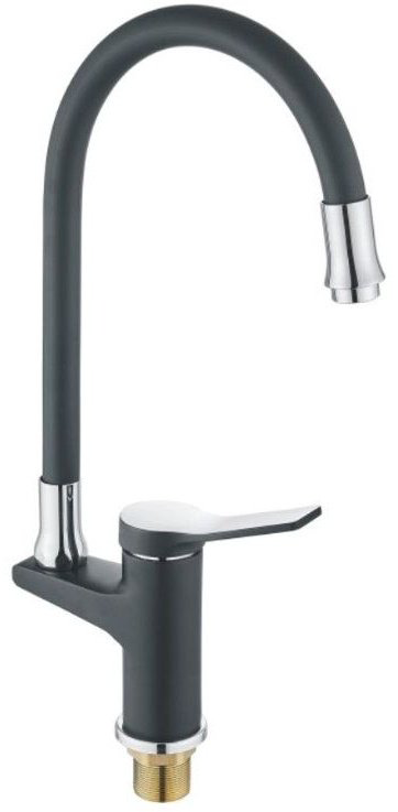 Смеситель с гибким изливом Potato P58292BL, латунь, цвет черный купить,41000