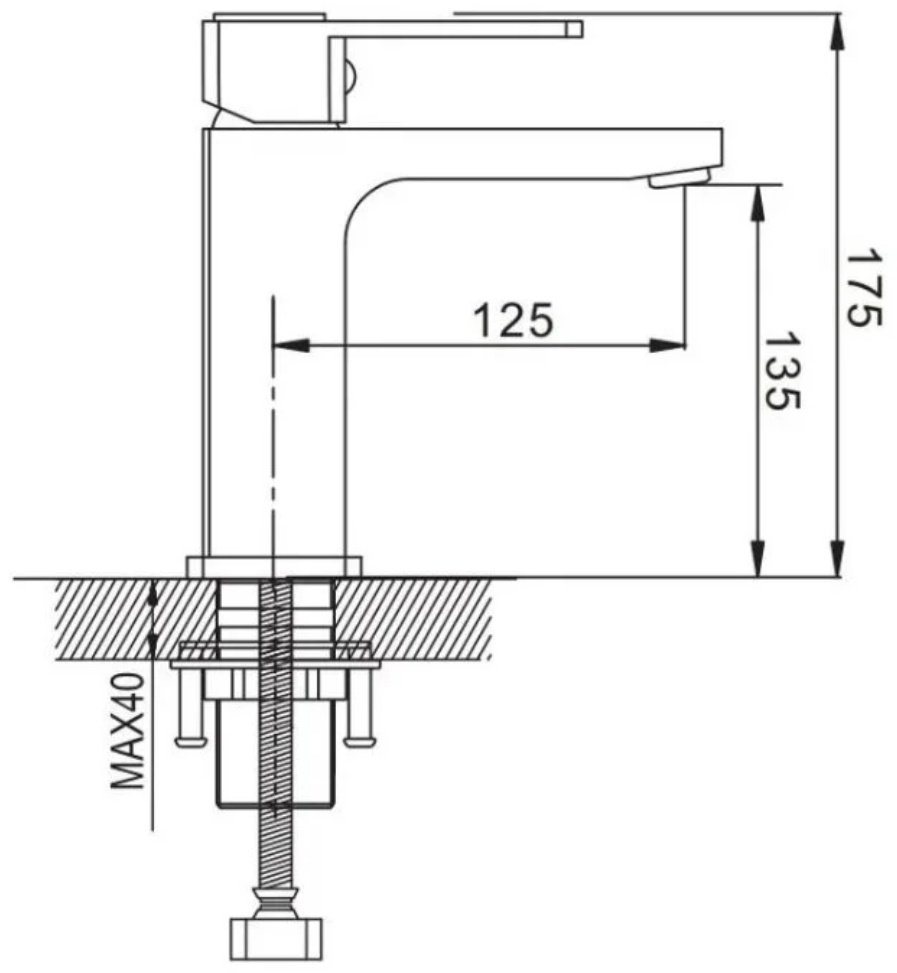 Смеситель Shevanik S9701, латунь, цвет хром купить,NaN