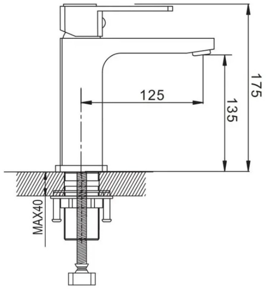 Смеситель Shevanik S9701, латунь, цвет хром купить,NaN