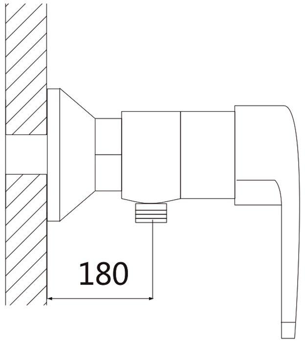Смеситель для душа Shevanik S5016, латунь, цвет хром купить,NaN