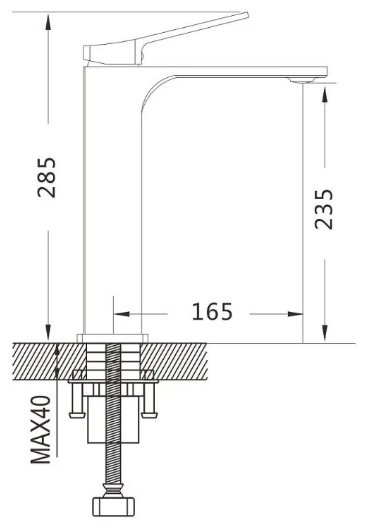 Смеситель Shevanik S6111T, латунь, цвет серый купить,NaN