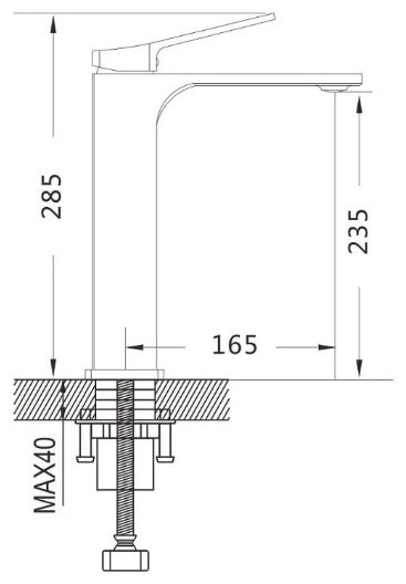 Смеситель Shevanik S6111T, латунь, цвет серый купить,NaN