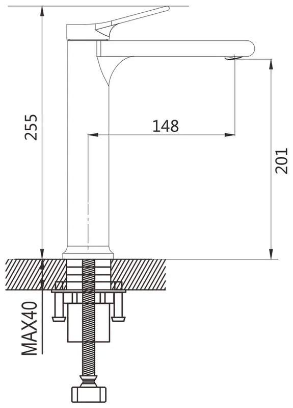 Смеситель Shevanik S8311T, латунь, цвет стальной купить,NaN
