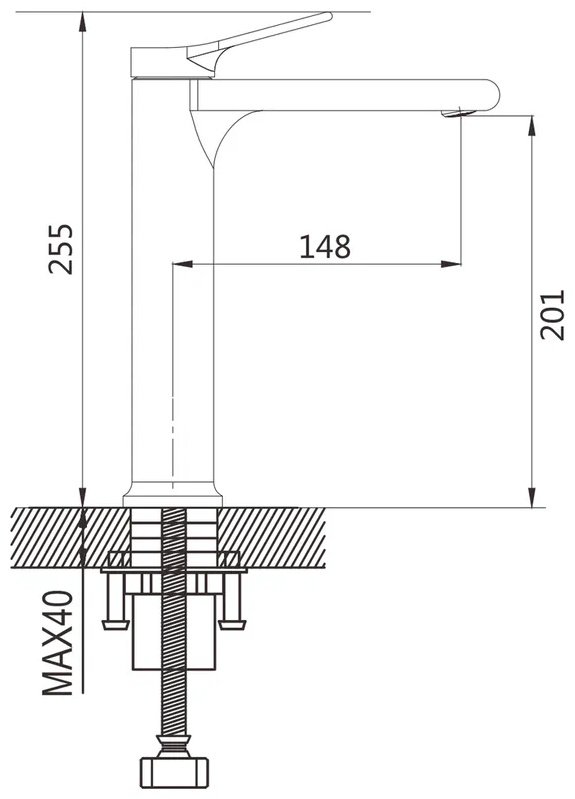 Смеситель Shevanik S8311T, латунь, цвет стальной купить,NaN