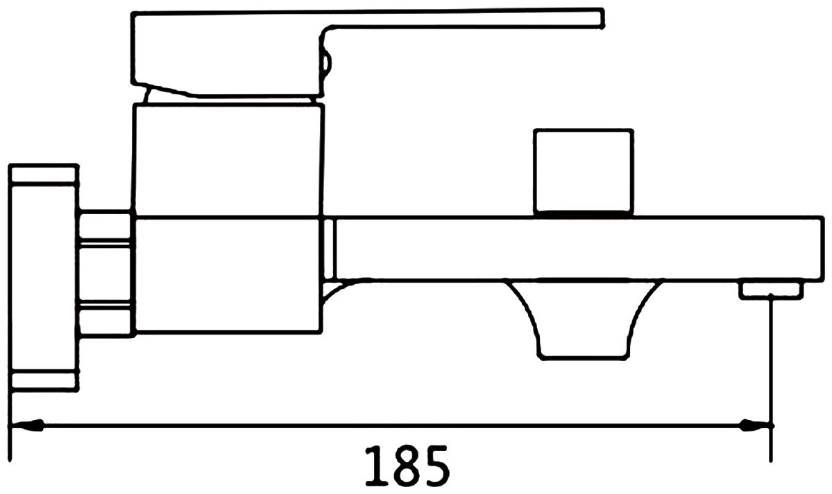 Смеситель для ванны Shevanik S9602, латунь, цвет хром купить,NaN