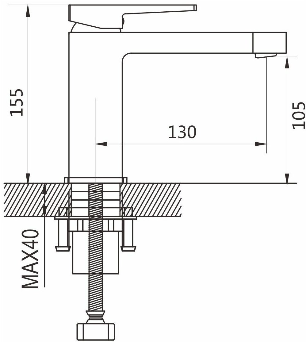 Смеситель Shevanik S6801T, латунь, цвет стальной купить,NaN
