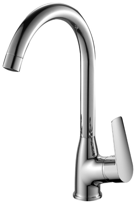 Смеситель для кухни (мойки) Rossinka S35-23 серебряный, однозахватный купить,30500