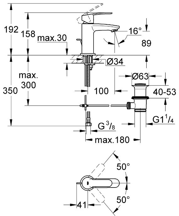 Смеситель для раковины (умывальника) Grohe Eurostyle Cosmopolitan 23037002, однозахватный - ForteMarket Смеситель для раковины (умывальника) Grohe Eurostyle Cosmopolitan 23037002, однозахватный купить,79388