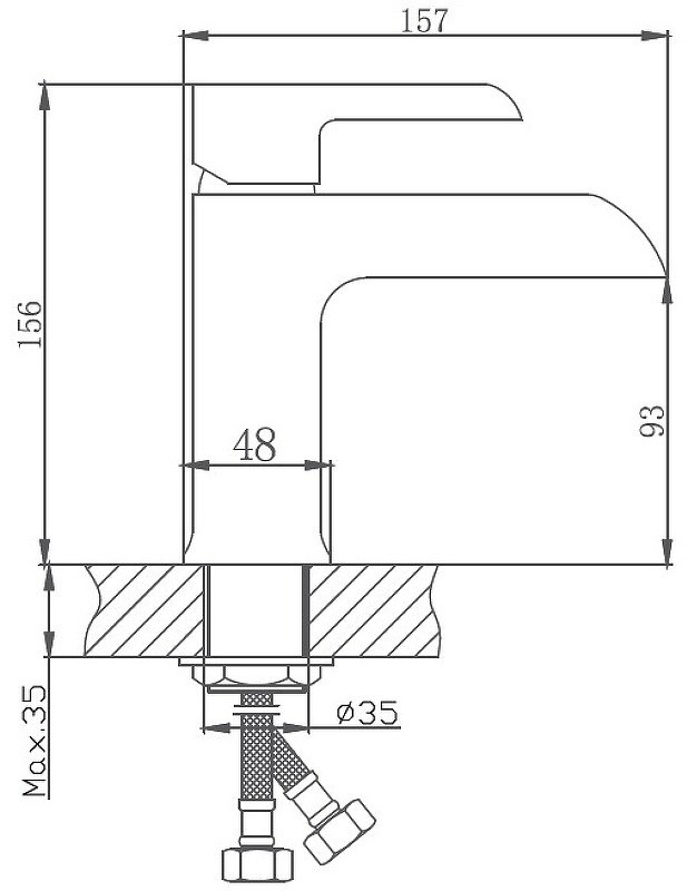 Смеситель для раковины (умывальника) Haiba HB10805-7, однозахватный купить,52000