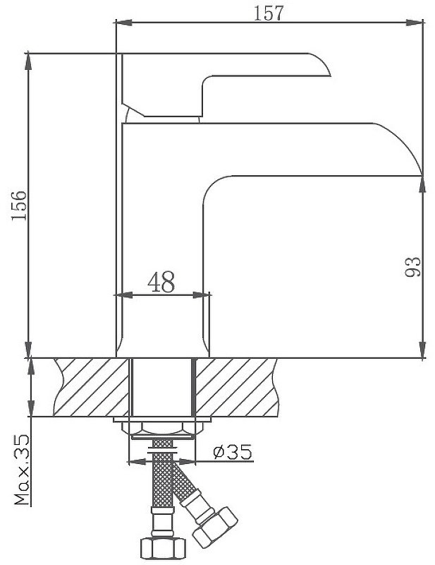 Смеситель для раковины (умывальника) Haiba HB10805-7, однозахватный купить,52000
