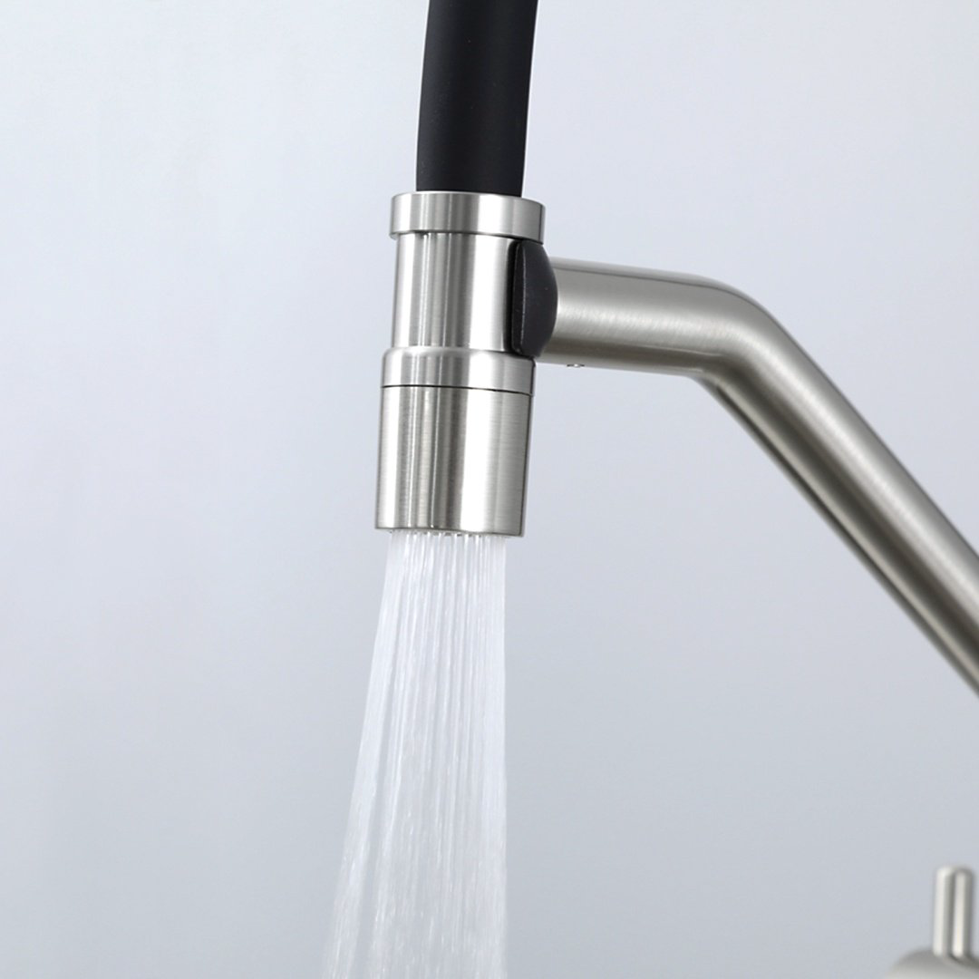 Смеситель с гибким изливом Gappo G4098-5, латунь, цвет сатин купить,81500