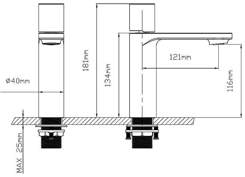 Смеситель для раковины (умывальника) Vincea Vogue VBF-4V3GM, однозахватный купить,NaN