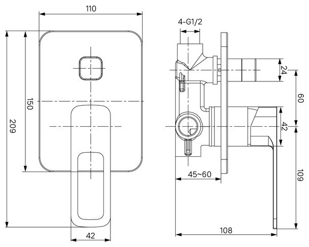Смеситель для душа IDDIS SLISB00i67, однозахватный купить,NaN