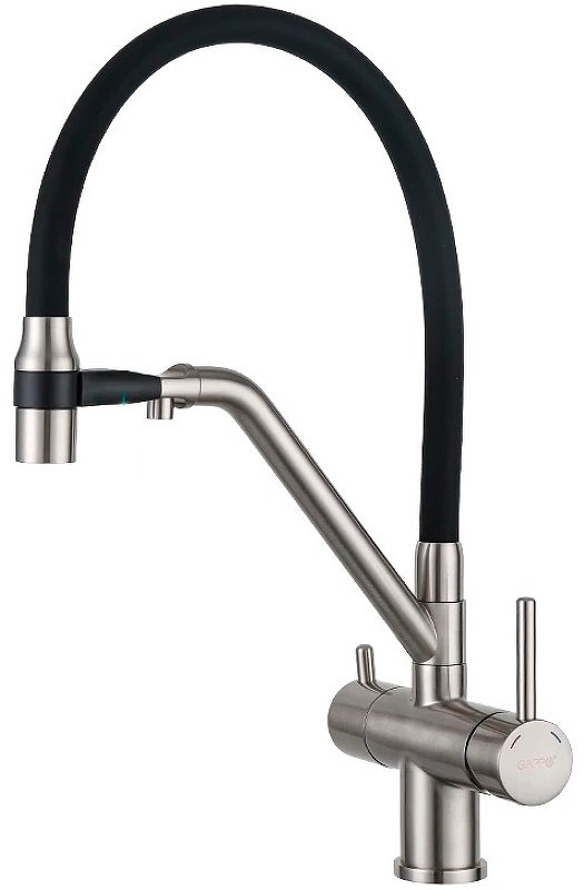 Смеситель с гибким изливом Gappo G4398-85, латунь, цвет черный купить,NaN