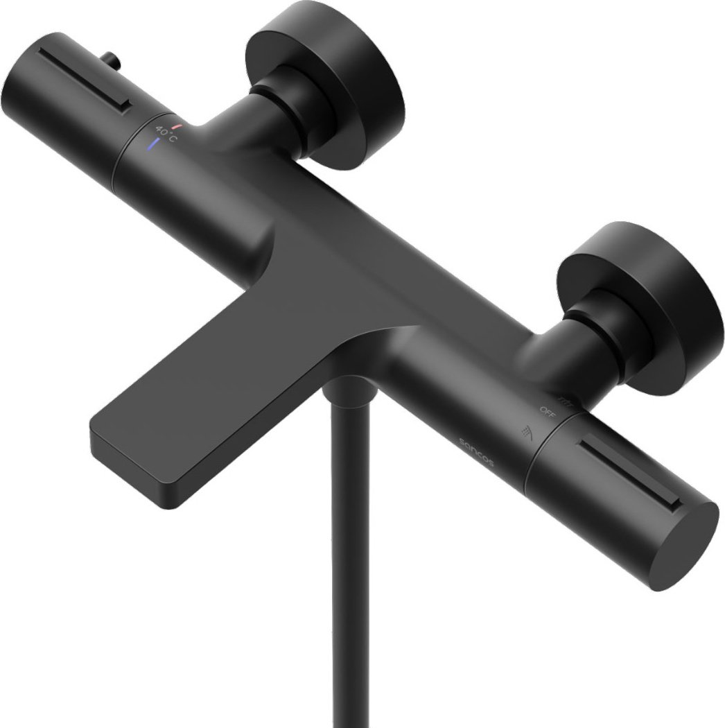 Смеситель для ванны Sancos SC9006MB, латунь, цвет черный