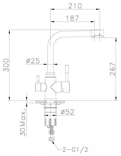 Смеситель для кухни (мойки) Lemark Expert LM5061G, двухзахватный купить,126350