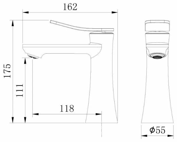 Смеситель для раковины (умывальника) Grossman Advans 510.K35.09.320, однозахватный