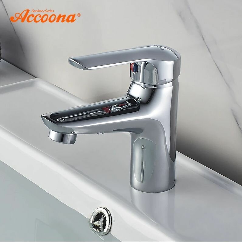 Смеситель для раковины (умывальника) Accoona 9668A, однозахватный купить,NaN