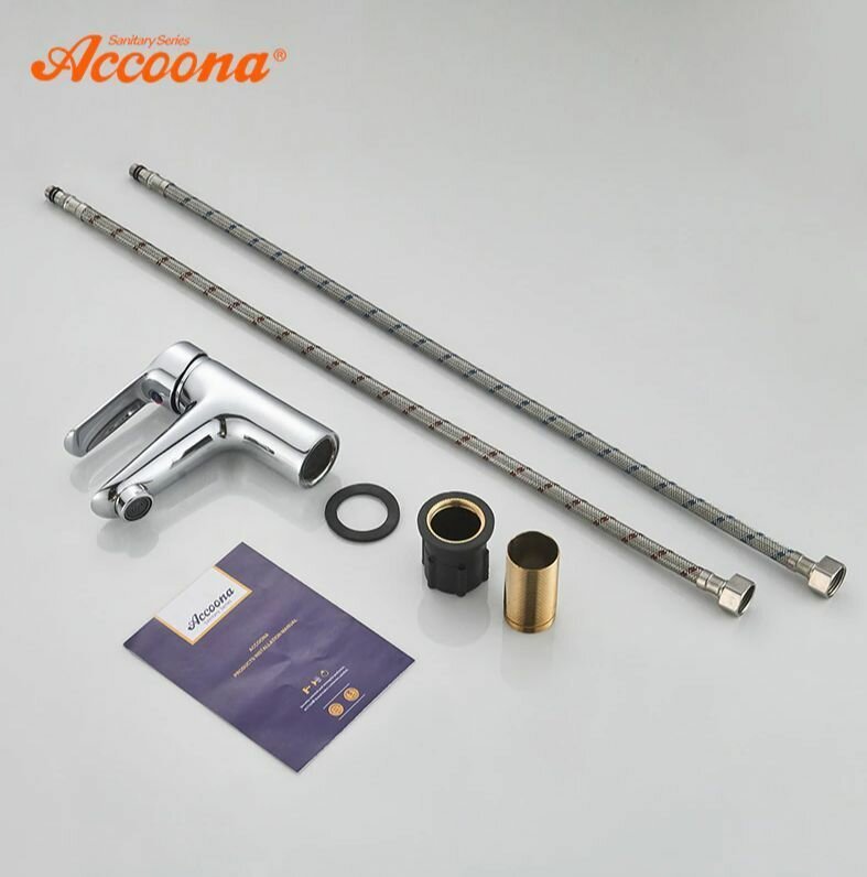 Смеситель для раковины (умывальника) Accoona 9668A, однозахватный купить,NaN