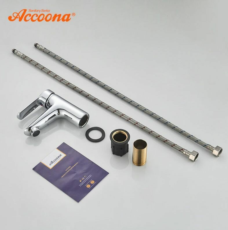 Смеситель для раковины (умывальника) Accoona 9668A, однозахватный купить,NaN