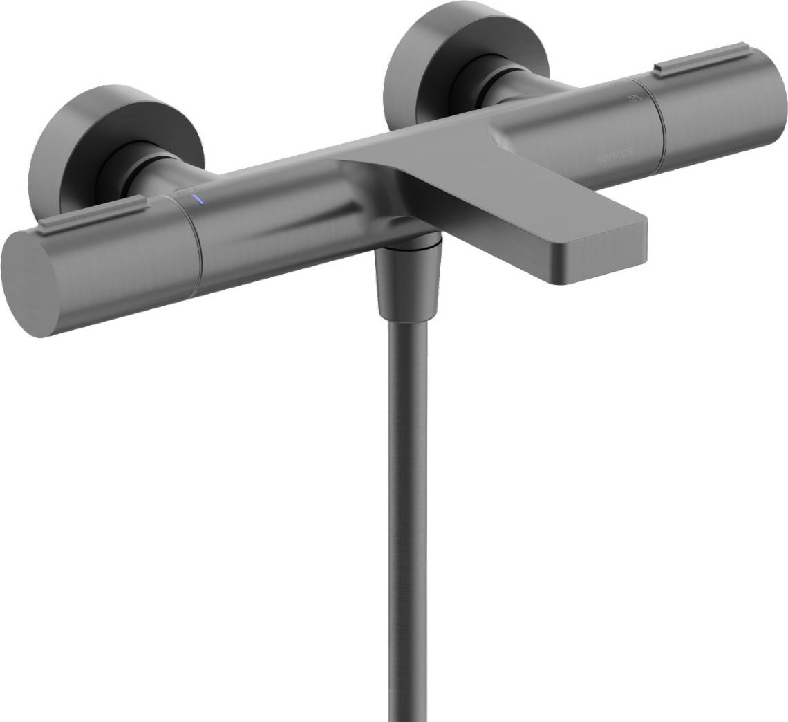 Смеситель для ванны Sancos SC9006GG, латунь, цвет черный купить,NaN