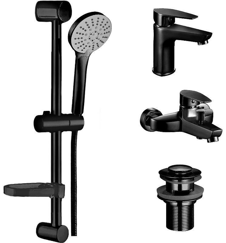Комплект смесителей Boch Mann BM10430, латунь, цвет черный купить,NaN
