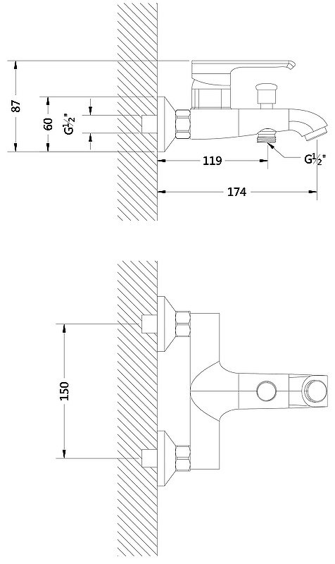 Комплект смесителей Boch Mann BM10430, латунь, цвет черный купить,NaN