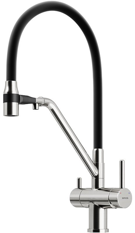Смеситель для кухни (мойки) Ceramicanova SC4003BN, двухзахватный