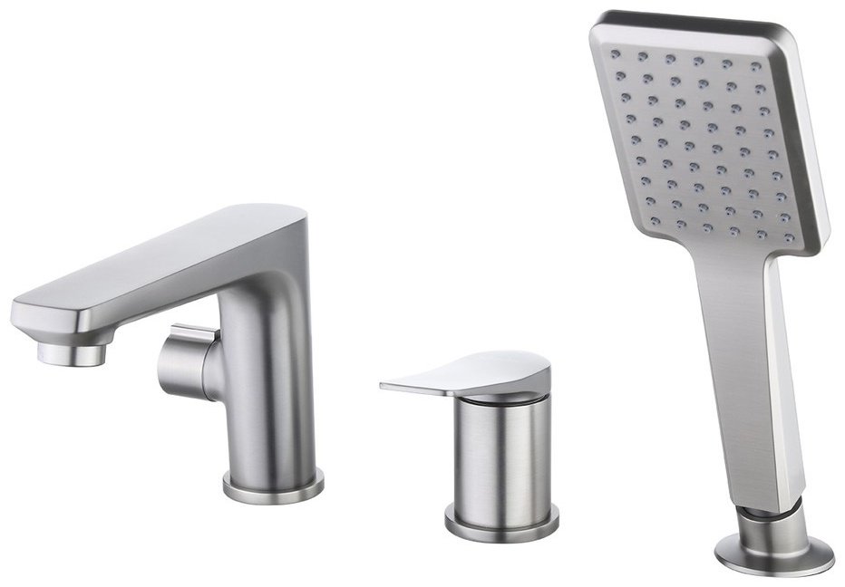 Смеситель для ванны Lemark Bronx LM3745GM, латунь, цвет графит купить,NaN