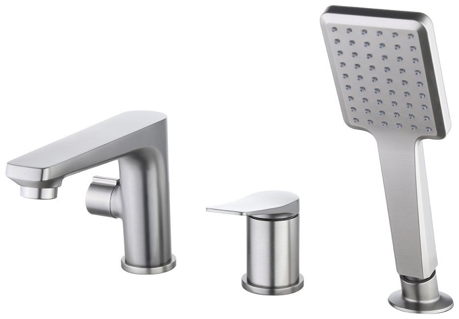 Смеситель для ванны Lemark Bronx LM3745GM, латунь, цвет графит купить,NaN