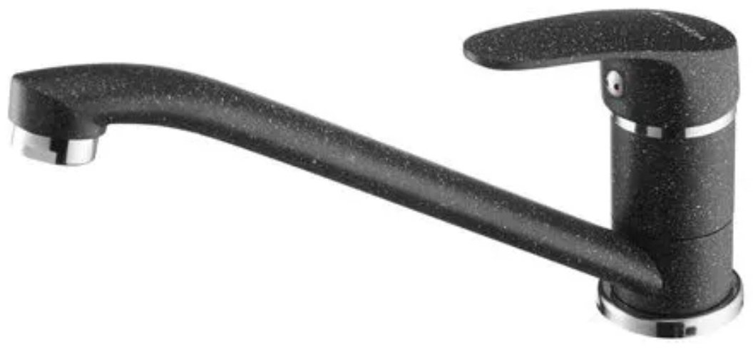 Смеситель для кухни (мойки) AQUATON Аркос 1AX001FCXX210 цвет черный, хром, однозахватный купить,NaN